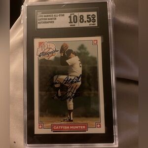 All-Star Catfish Hunter Autographed Trading Card